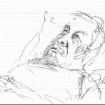 12-09-06 Walter Bickling im Klinikum-Sd, mi Tintenkulie auf Papier 21x29,7 cm von Gunter Kaufmann IMG_0001[2] 150x150