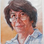 12-05-27 Selbstbildnis von Gunter Kaufmann berhmte Portraits Aquarell P5280001 150x150