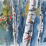 13-09-07 Birkenwald Aquarell von Gunter Kaufmann P9080020 150x150