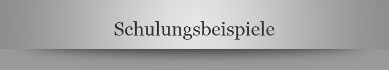Schulungsbeispiele